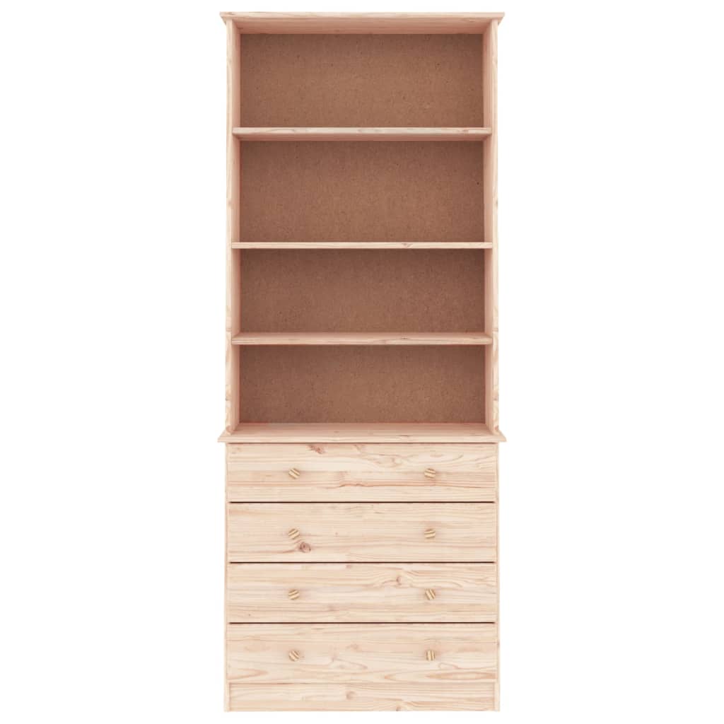 HIGH Bookcase with Drawers 77x35x186.5cm Solid Pine Wood