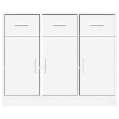 Credenza Bianca 91x28x75 cm in Legno Multistrato - homemem39