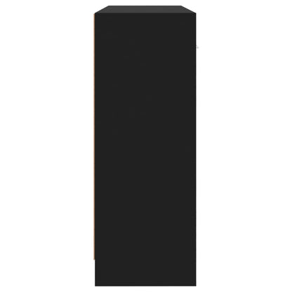 Credenza Nera 91x28x75 cm in Legno Multistrato | homemem39