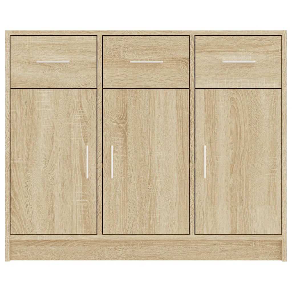 Credenza Rovere Sonoma 91x28x75 cm in Legno Multistrato