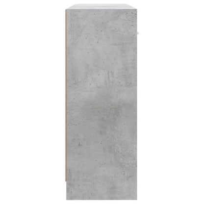 Credenza Grigio Cemento 91x28x75 cm in Legno Multistrato