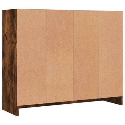 Credenza Rovere Fumo 91x28x75 cm in Legno Multistrato