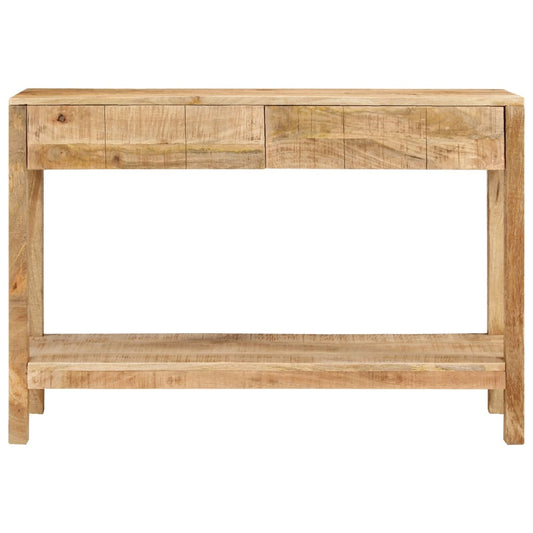 Tavolo Consolle con 2 Cassetti 110x35x75cm Legno Massello Mango | homemem39