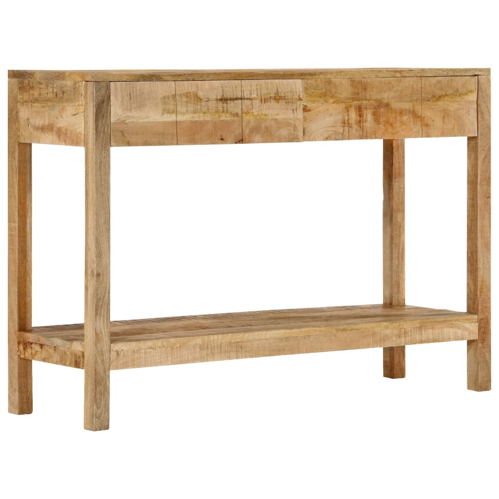 Tavolo Consolle con 2 Cassetti 110x35x75cm Legno Massello Mango