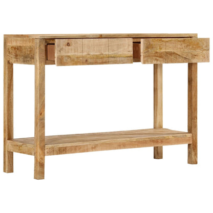 Tavolo Consolle con 2 Cassetti 110x35x75cm Legno Massello Mango | homemem39
