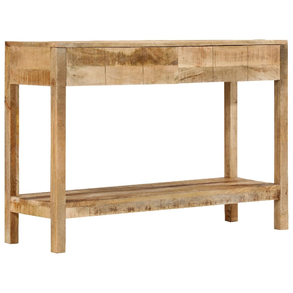 Tavolo Consolle con 2 Cassetti 110x35x75cm Legno Massello Mango | homemem39