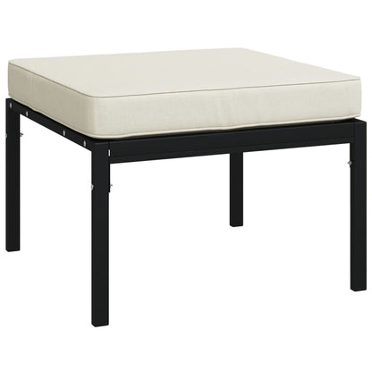 Set Salotto da Giardino 11pz con Cuscini Sabbia in Acciaio | homemem39