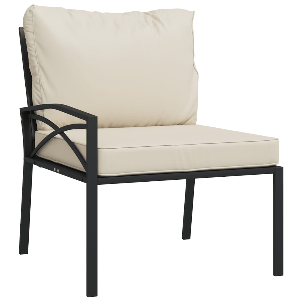 Set Salotto da Giardino 9pz con Cuscini Sabbia in Acciaio | homemem39
