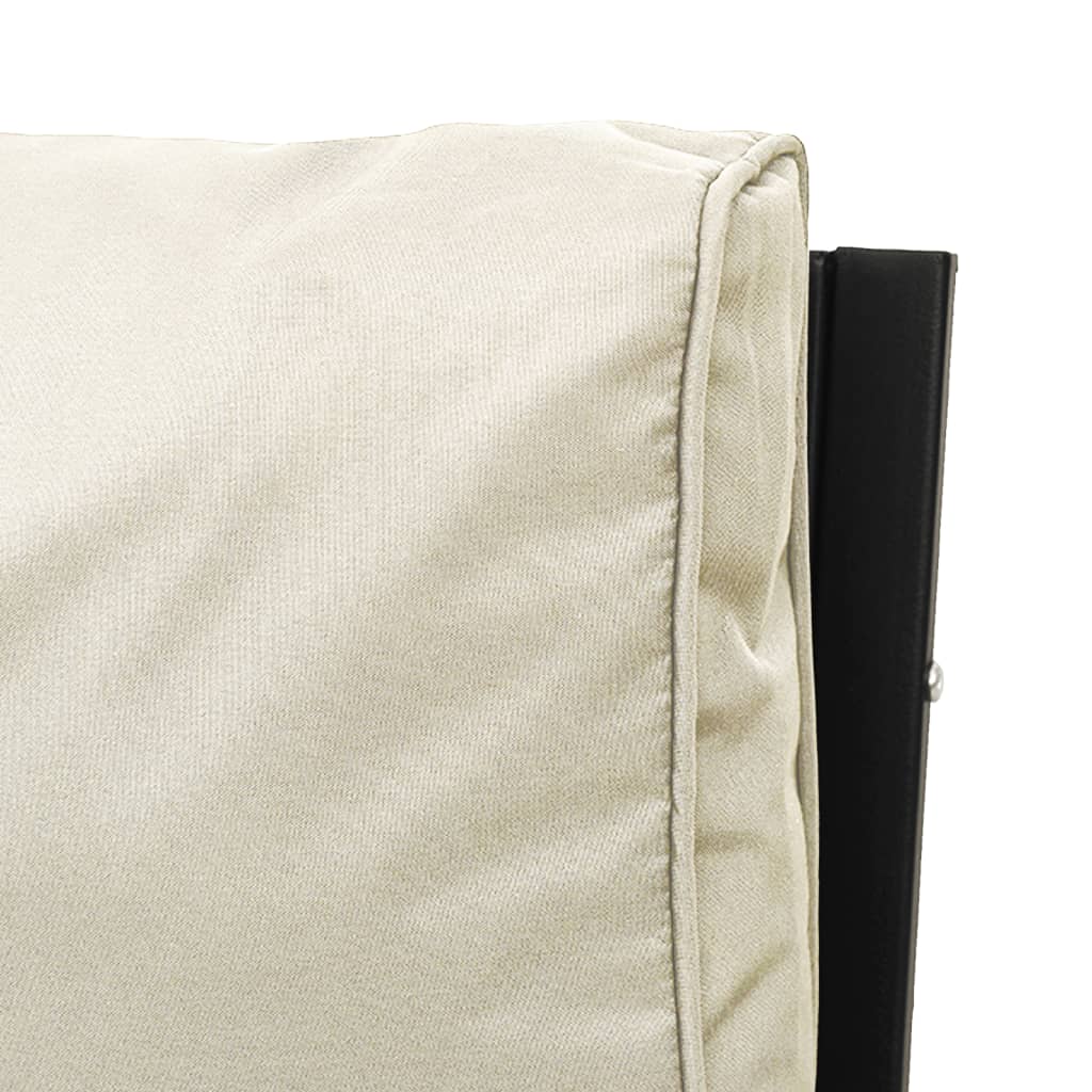 Set Salotto da Giardino 5pz con Cuscini Sabbia in Acciaio | homemem39