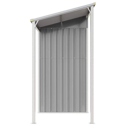 Capannone Tetto Esteso Grigio Chiaro 277x107x181cm Acciaio - homemem39
