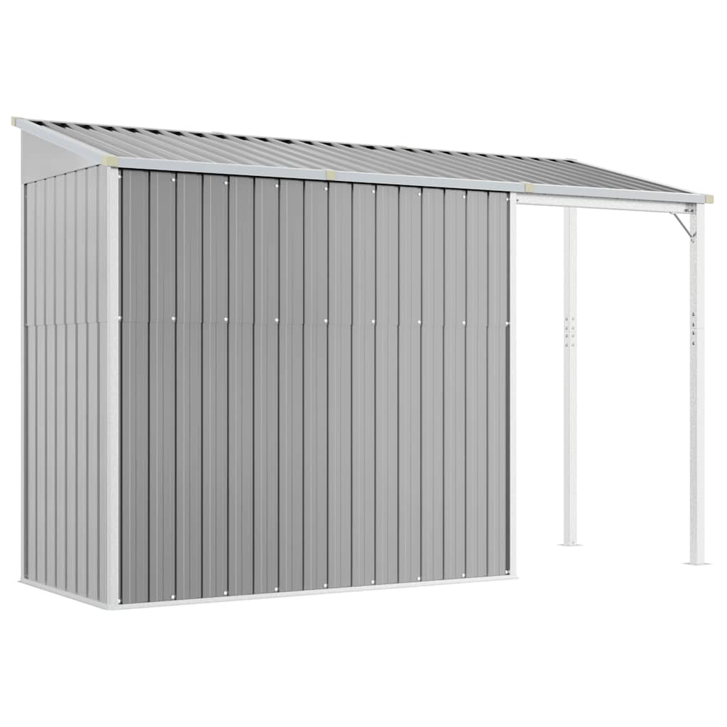 Casetta con Tetto Allungato Grigio Chiaro 277x107x181 cm