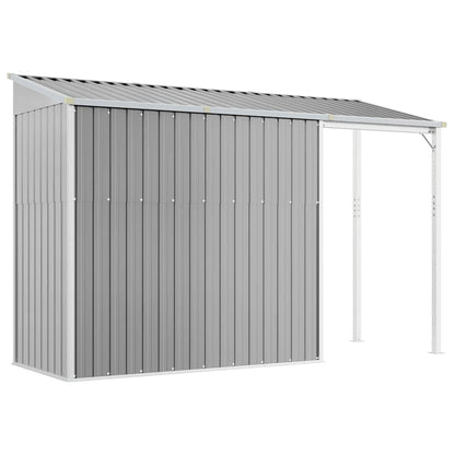 Casetta con Tetto Allungato Grigio Chiaro 277x107x181 cm