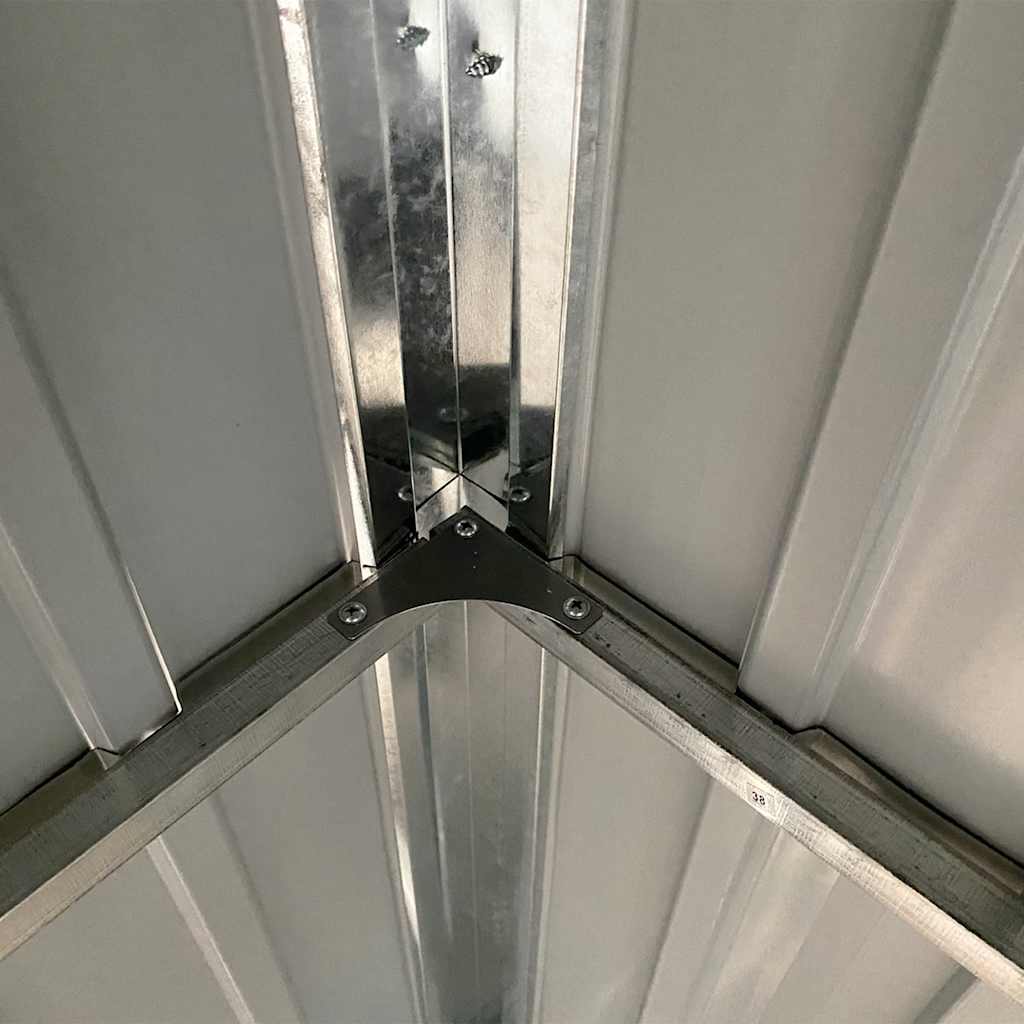 Capanno Giardino Tetto Esteso Antracite 277x107x181cm Acciaio - homemem39