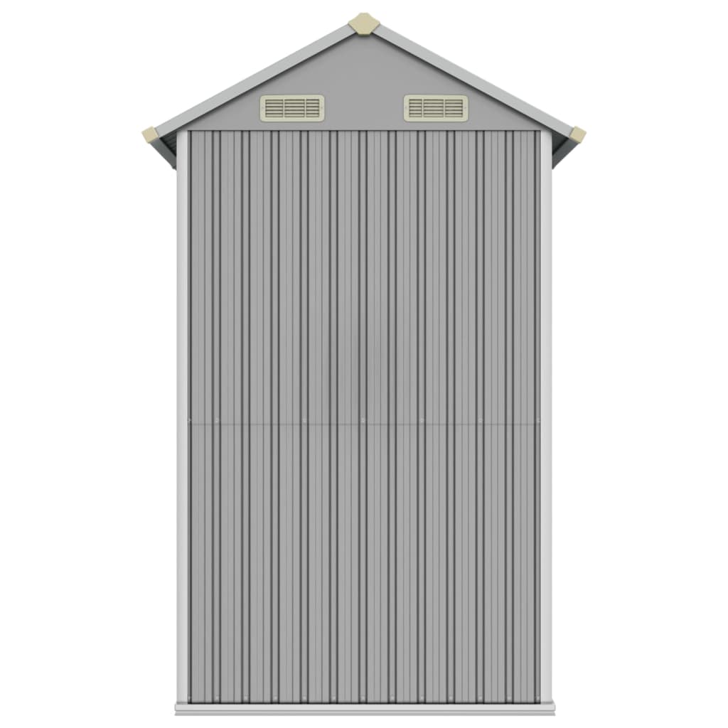Capanno Giardino Grigio Chiaro 192x152,5x237cm Acciaio Zincato - homemem39
