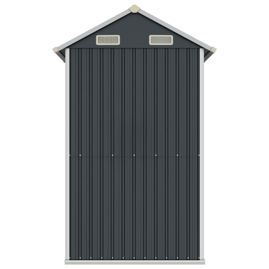 Casetta da giardino antracite 192x152,5x237 cm in acciaio zincato | homemem39