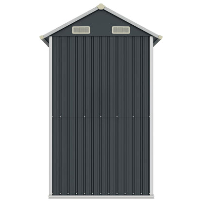 Casetta da giardino antracite 192x152,5x237 cm in acciaio zincato | homemem39
