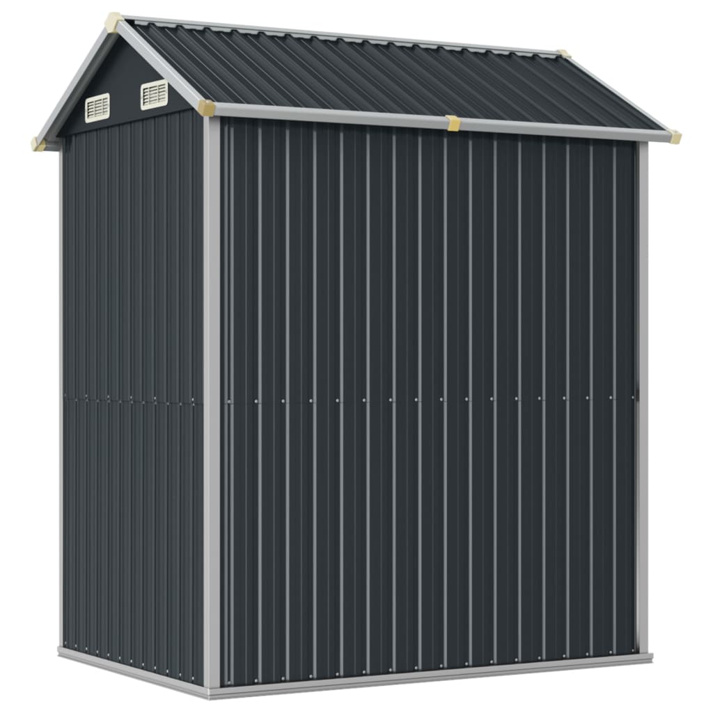 Casetta da giardino antracite 192x152,5x237 cm in acciaio zincato | homemem39