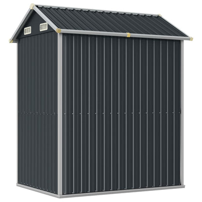 Casetta da giardino antracite 192x152,5x237 cm in acciaio zincato | homemem39