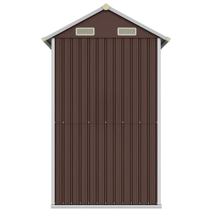 Capanno da Giardino Marrone 192x152,5x237 cm Acciaio Zincato
