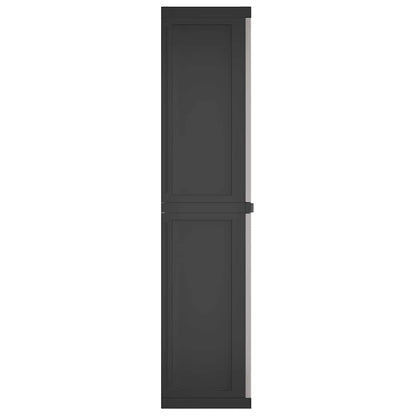 Armadio da Esterno Grigio e Nero 65x37x165 cm in PP | homemem39
