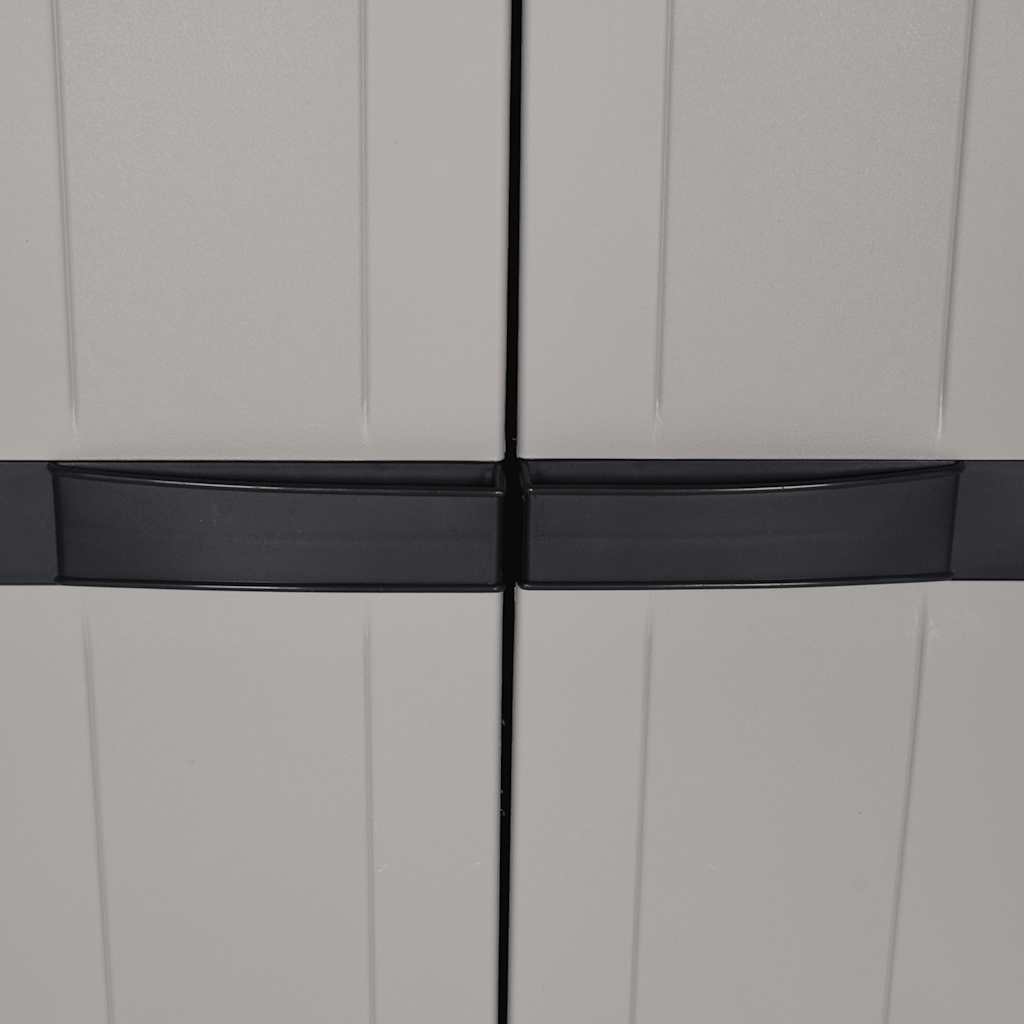 Armadio da Esterno Grigio e Nero 65x37x165 cm in PP | homemem39