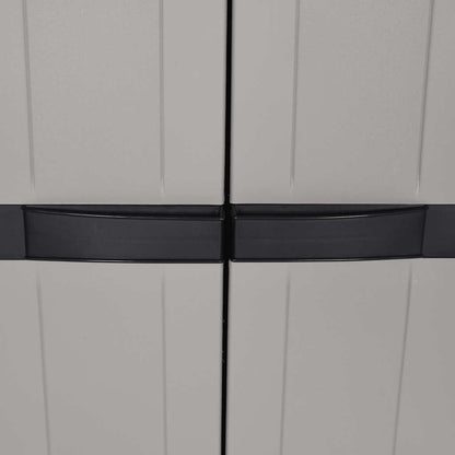 Armadio da Esterno Grigio e Nero 65x37x165 cm in PP | homemem39