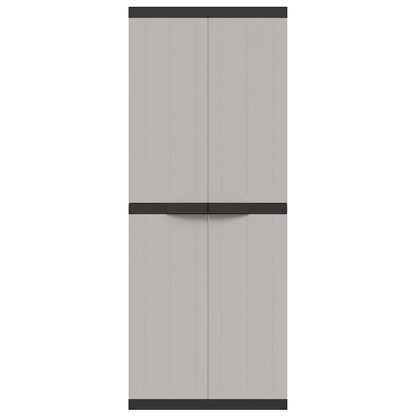 Armadio da Esterno Grigio e Nero 65x37x165 cm in PP | homemem39