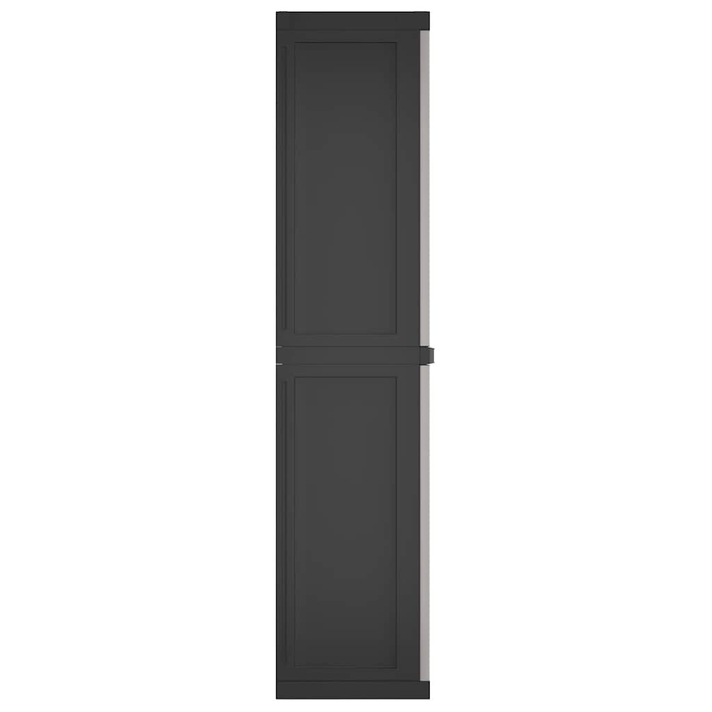 Armadio da Esterno Grigio e Nero 65x37x165 cm in PP | homemem39