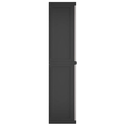 Armadio da Esterno Grigio e Nero 65x37x165 cm in PP | homemem39