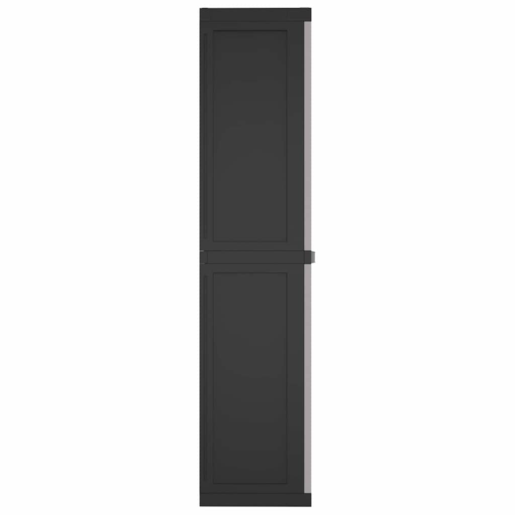Armadio da Esterno Grigio e Nero 97x37x165 cm in PP | homemem39