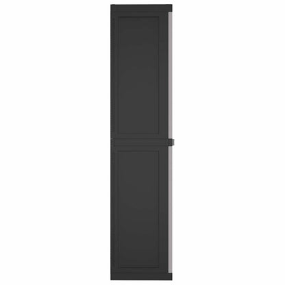 Armadio da Esterno Grigio e Nero 97x37x165 cm in PP