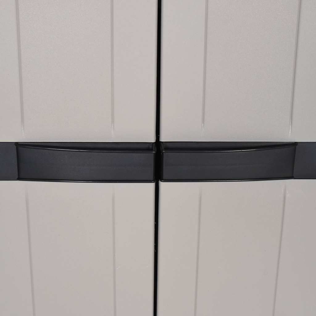 Armadio da Esterno Grigio e Nero 97x37x165 cm in PP