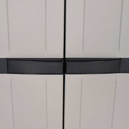 Armadio da Esterno Grigio e Nero 97x37x165 cm in PP