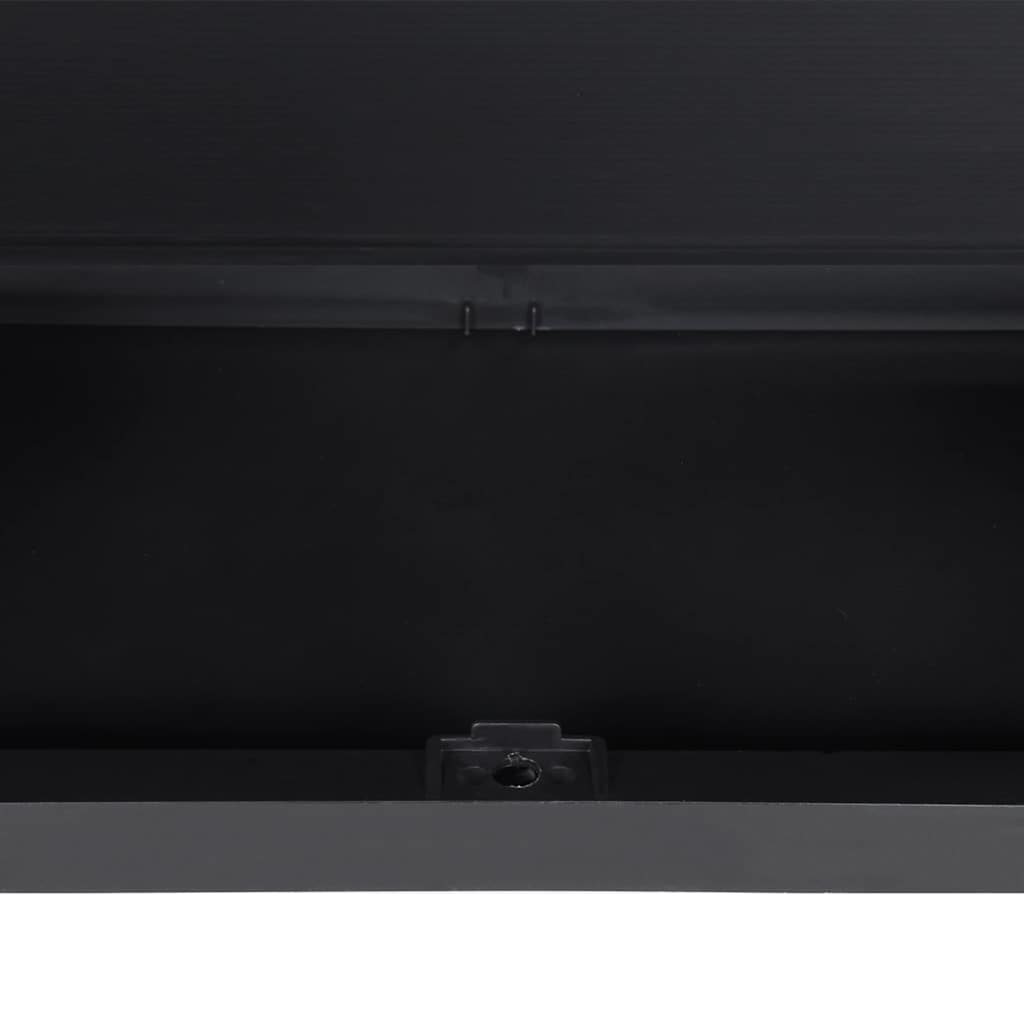 Armadio da Esterno Grigio e Nero 97x37x165 cm in PP