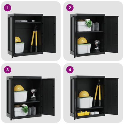 Armadio da Esterno Nero 65x37x85 cm in PP | homemem39