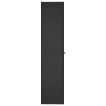 Armadio da Esterno Nero 65x37x165 cm in PP