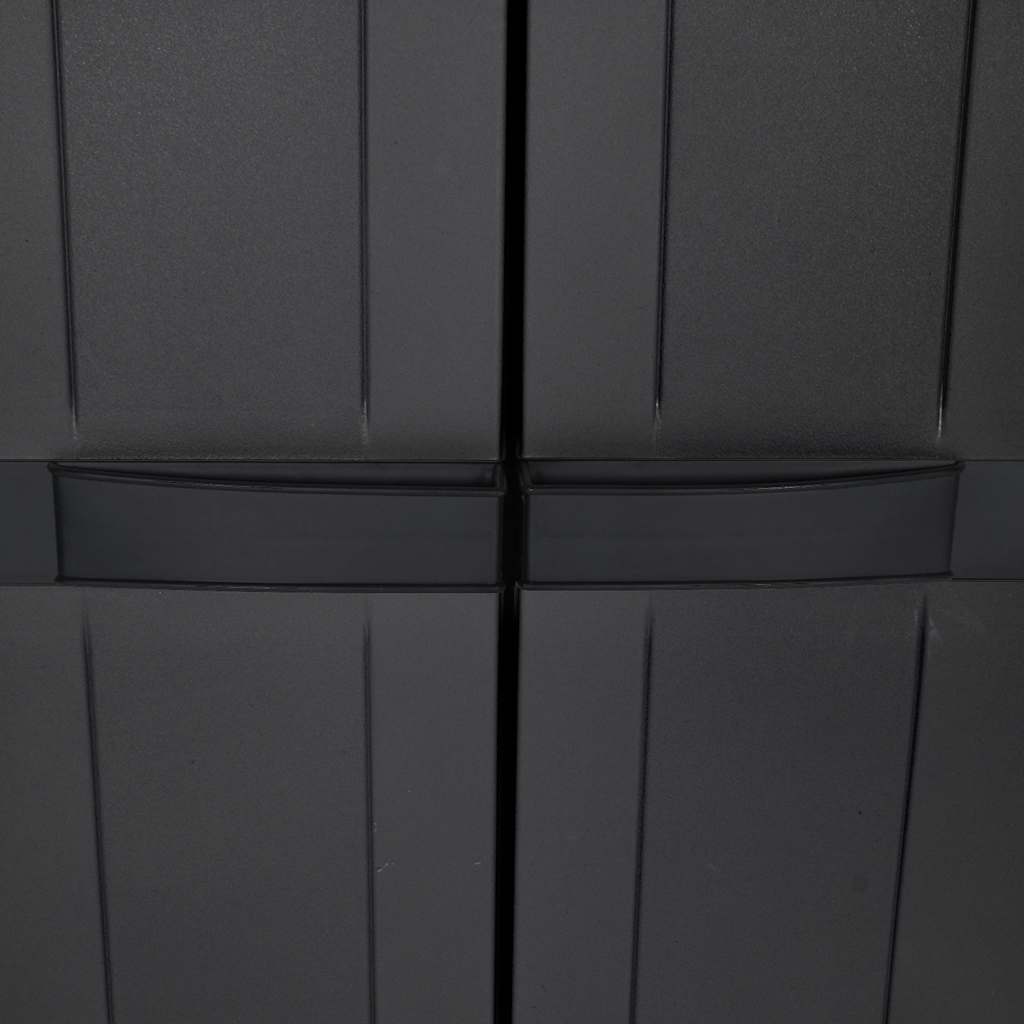 Armadio da Esterno Nero 65x37x165 cm in PP
