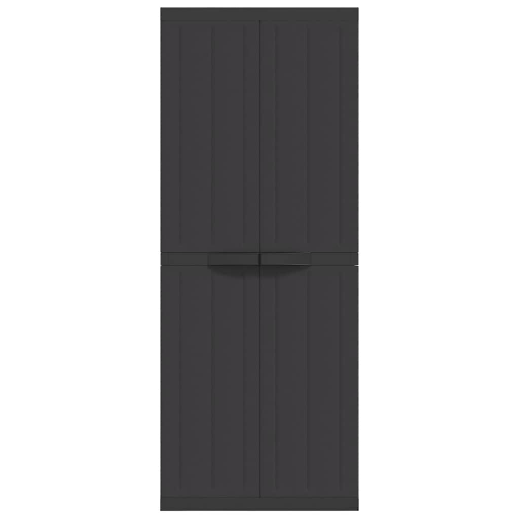 Armadio da Esterno Nero 65x37x165 cm in PP | homemem39
