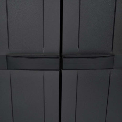 Armadio da Esterno Nero 65x37x165 cm in PP | homemem39