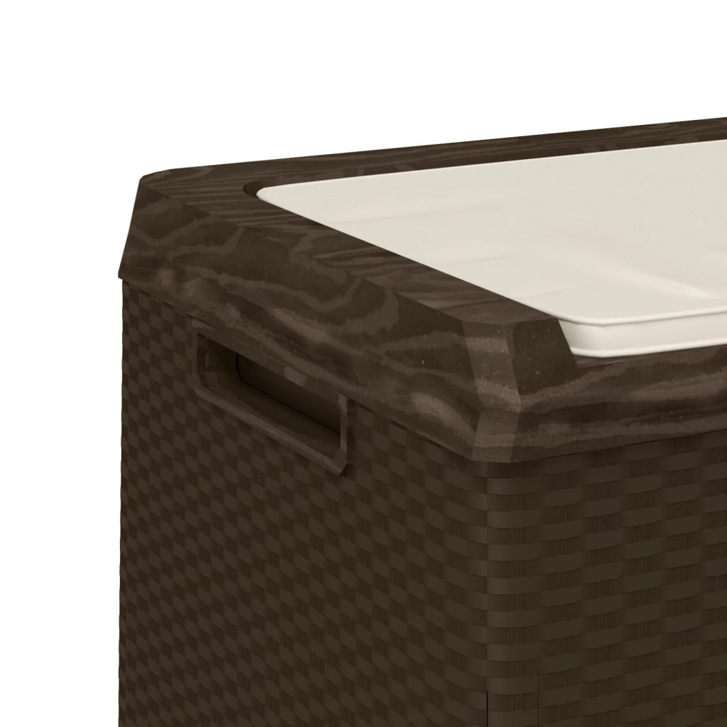 Baule da Giardino con Cuscino Seduta Marrone 350 L in PP | homemem39