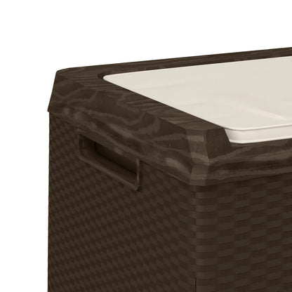 Baule da Giardino con Cuscino Seduta Marrone 350 L in PP | homemem39