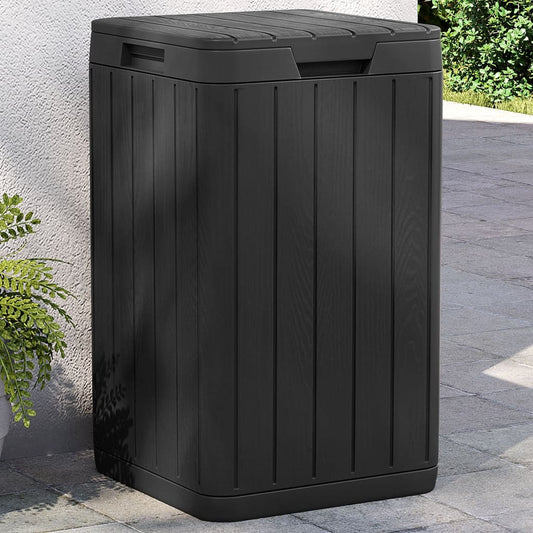 Cestino per Rifiuti da Esterno Antracite 38x38x65 cm in PP | homemem39