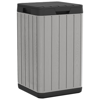 Cestino per Rifiuti da Esterno Grigio 38x38x65 cm in PP | homemem39