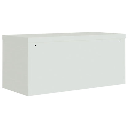 Armadio Classificatore Grigio Chiaro 90x40x40 cm in Acciaio