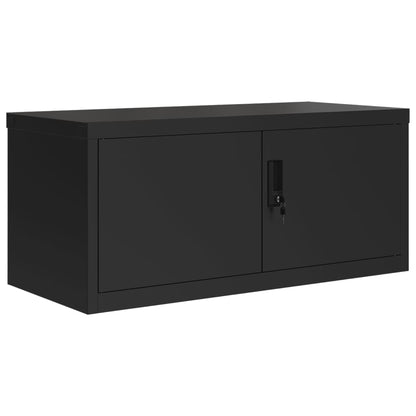 Armadio Classificatore Nero 90x40x40 cm in Acciaio