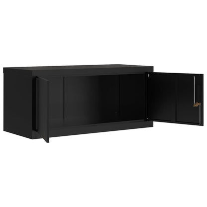 Armadio Classificatore Nero 90x40x40 cm in Acciaio