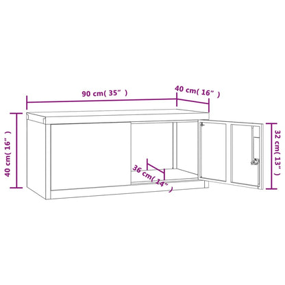 Armadio Classificatore Antracite 90x40x40 cm in Acciaio