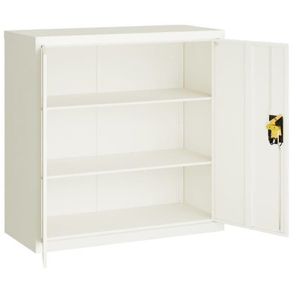 Weißer Aktenschrank 90x40x90 cm aus Stahl