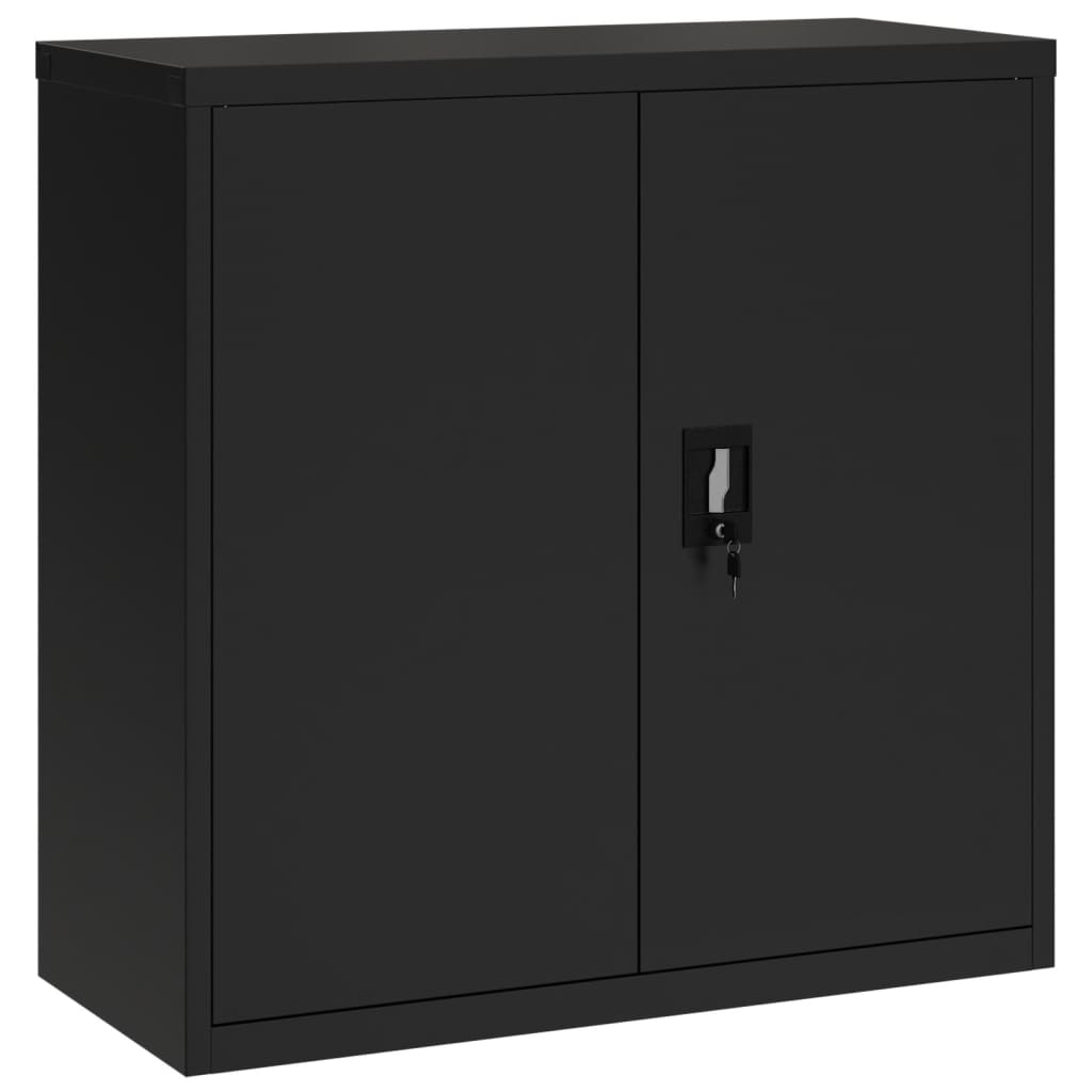 Armadio Classificatore Nero 90x40x90 cm in Acciaio