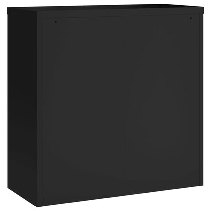 Armadio Classificatore Nero 90x40x90 cm in Acciaio